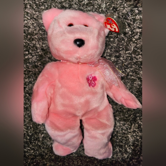 Ty Other - Ty Beanie Buddy Sakura Japan Exclusive Pink Teddy Bear Cherry Blossom 14"
